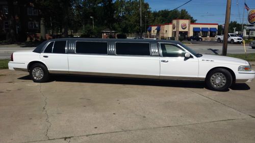 2008 mercury grand marquis, white, 120`` stretch limousine up to 10 passengers