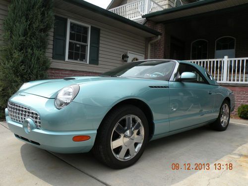 2002 ford thunderbird, turquoise, w/matching interior, 2,500 orig miles. mint!