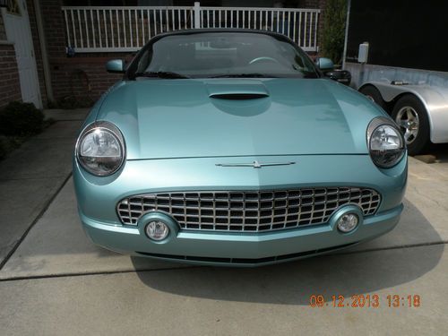 2002 Ford Thunderbird, Turquoise, w/matching interior, 2,500 orig miles. Mint!, image 6