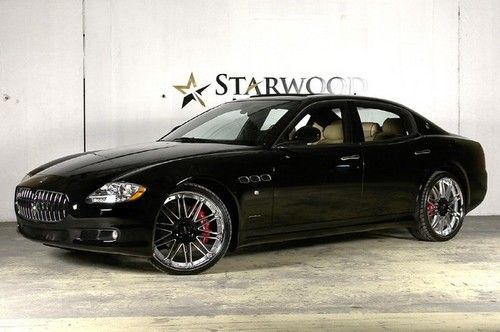 Maserati quattroporte s, nero, sabbia, black, tan, qp, custom rims, 22's,