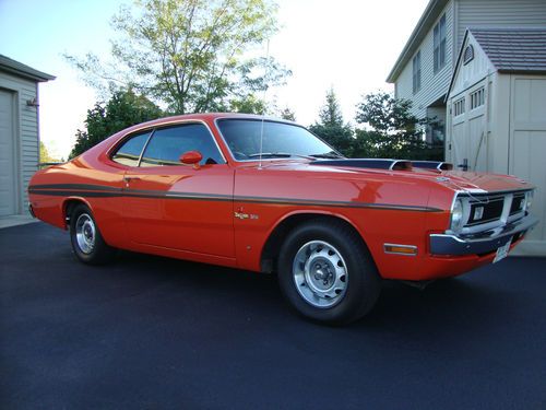 1971 dodge demon 340 h code ev2 hemi orange a/c p.s. auto console low miles mint