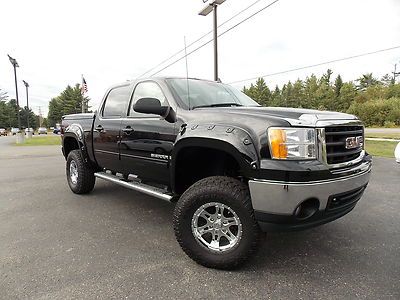 07 gmc sierra 1500 4x4 lifted 35" toyo navigation roof dvd black leather buckets