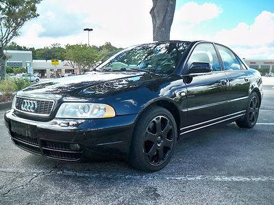 2000 audi s4 quattro awd,2.7l twin turbo,bose,sunroof,black,sharp,$99 no reserve