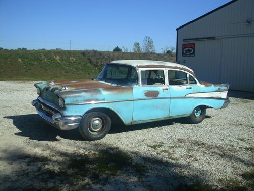 Lambrecht chevrolet original 1957 chevrolet 210 sedan power pack!