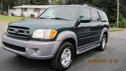 Green Sharp!! 2002 Toyota Sequoia Suv SR5 Leather cd player rear DVD 0.1 4.7L V8, image 2