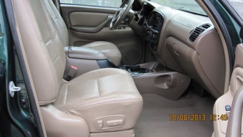 Green Sharp!! 2002 Toyota Sequoia Suv SR5 Leather cd player rear DVD 0.1 4.7L V8, image 31