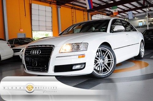 09 audi a8 l quattro awd 52k 1-own bang-olufsen nav pdc cam keyless comfort