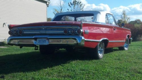 1963 mercury monterey convertible custom 75,000 mi. red with white top 390 auto