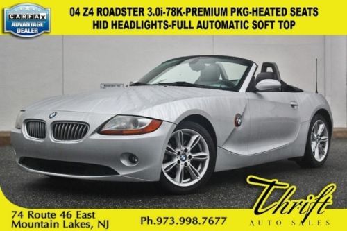 04 z4 roadster 3.0i-78k-premium pkg-heated seats-hid headlights-auto soft top