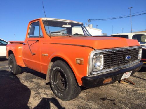 Classic! 1972 chevy pick up! serious potential! body-man&#039;s dream!