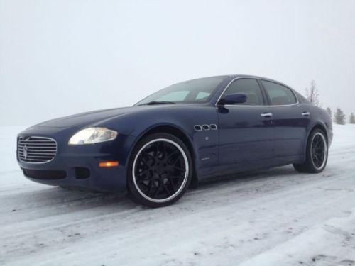 2005 maserati quattroporte- cobalt blue on peanut butter leather