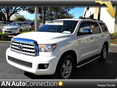 Toyota sequoia clean carfax navi heated leather rear cam factory tow v8