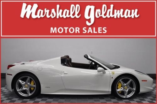 2013 ferrari 458 italia white/chocolate ceramics 2100 miles