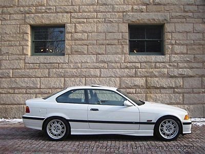 1995 bmw m3 coupe e36 5-speed manual alpine white black leather stock no rust m