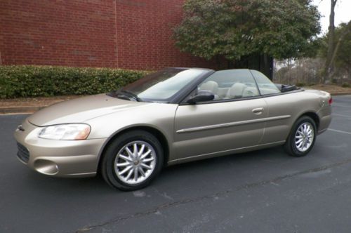 Chrysler sebring convertible lxi drives great leather interior clean no reserve