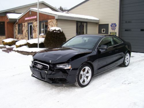 2013 audi a5 quattro coupe premium plus 2.0l (front end/damage) clear title