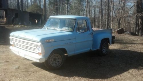 1968 ford f-100 stepside pick-up track. all original. runs and drives!!!