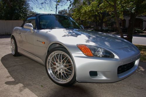 Silver 2003 Honda S2000 Convertible - Black Leather Interior - 2 Door, US $19,000.00, image 2