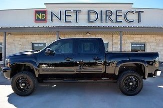 12 black lift 4x4 leather 35&#034; tires carfax chevy warranty net direct auto texas