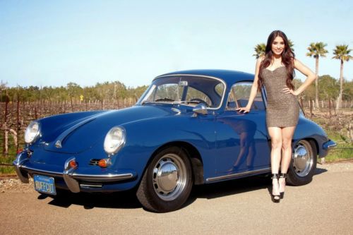 Authentic 356c sunroof coupe bali blue #match garaged solid excellent body gaps