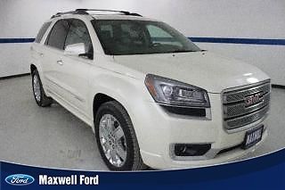 13 gmc acadia denali, leather seats, sunroof, dvd, like new, we finance!