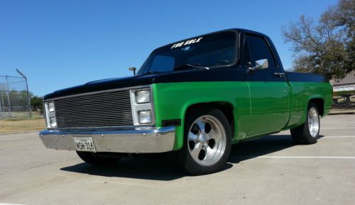 1982 custom chevy c10 short bed p/u hot rod rat rod with custon paint built 350