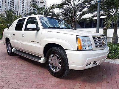 Florida stunning white diamond cadillac escalade ext awd luxury sut 4x4 suv