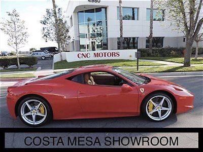 2013 ferrari 458 italia coupe only 560 miles / rosso corsa / great options