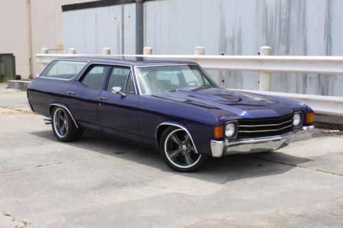 Shop owned pro touring chevelle &#034;ss&#034; greenbriar wagon 396 auto air ps pb amazing