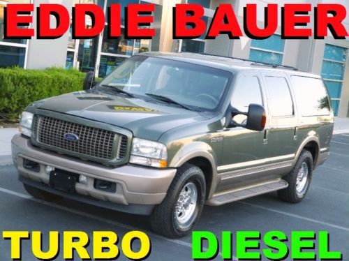 Excursion eddie bauer turbo diesel 3rd seat excellent service history no reserve