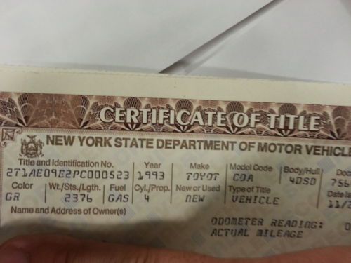 1993 Toyota Corolla DX Sedan 4-Door 1.8L, image 11