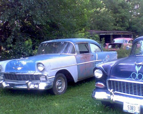 1956 chevy 2-door sedan 150 model car