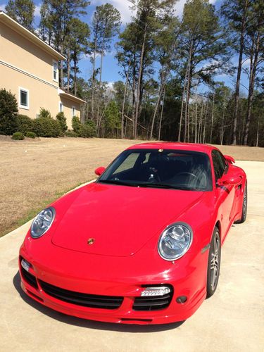 Certified 2007 porsche 911 turbo coupe, guards red, automatic, tiptronic