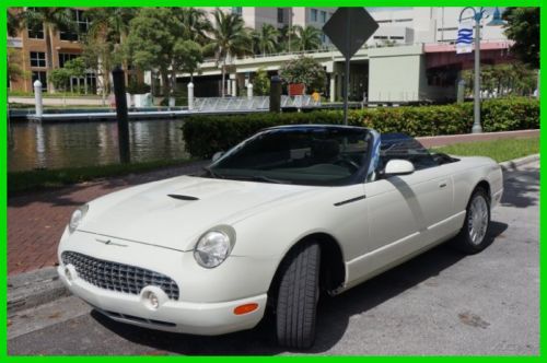 2002 ford thunderbird convertible premium hardtop 53150 miles red interior