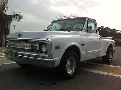 1969 chevrolet c10 custom pick up 383 strocker motor black new interior restored