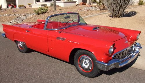 1957 e series thunderbird conv. nut and bolt restored. factory triple red