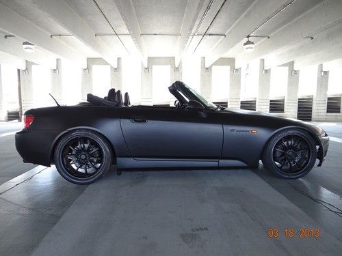 2002 honda s2000  convertible matte black on black  only 82k miles 6 speed
