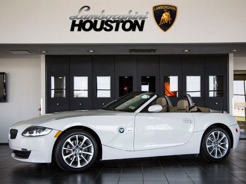 2006 bmw z4 3.0i roadster white beige manual 17 wheels cd player cruise control