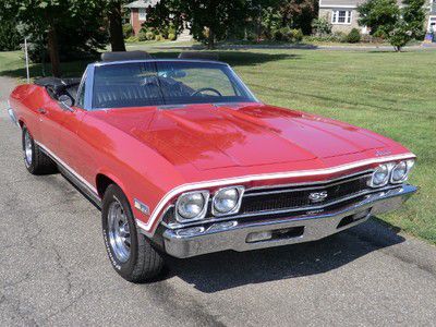 1968 chevrolet chevelle ss 396 convertible 138 code factory ss convertible red