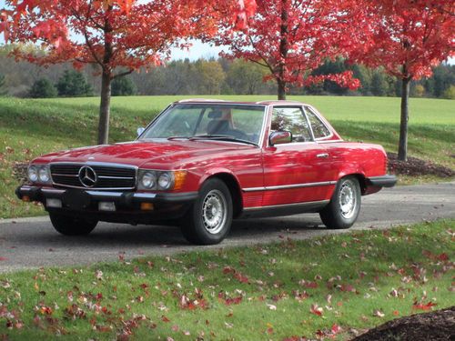 1985 mercedes benz 380sl red-immaculate &amp; spotless-no reserve
