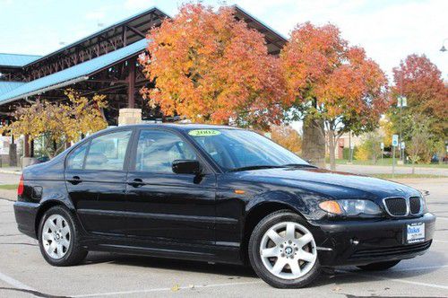 02 bmw 325i 3-series rwd leather sunroof one owner black 2.5l i6 automatic