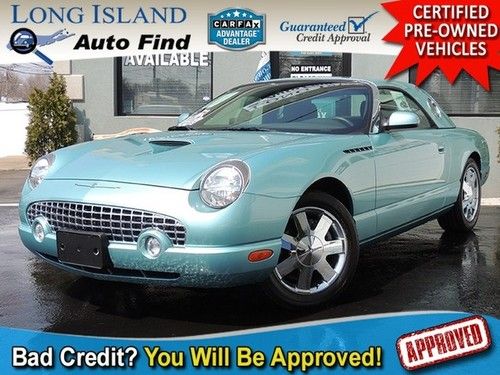 02 ford thunderbird convertible leather blue keyless low miles cd bluetooth