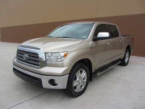 2007 toyota tundra~limited~crewmax~5.7l~htd redrock lea~20s~extras