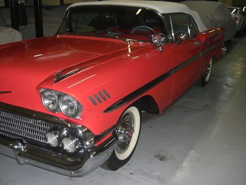 1958 chevrolet impala convertible 348 tri-power v8 fully restored factory ac