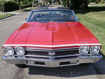 1968 chevrolet chevelle ss 396 convertible 138 code factory ss convertible red