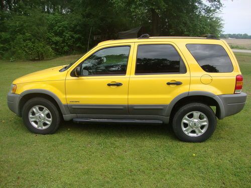 2001 ford escape xlt 4x4 suv new tires towing package chrome yellow no reserve!!