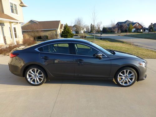 2014 mazda 6, touring, meteor gray w/black leatherette interior,only 2,015 miles