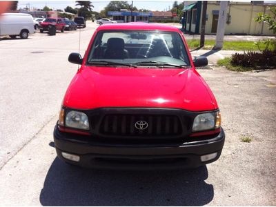 Red 2002 toyota tacoma airbags bed liner 5 spd reg cab no accidents no reserve