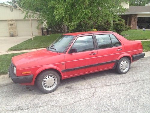 1990 volkswagen vw jetta diesel 1.6 5 speed non turbo red runs great midwest