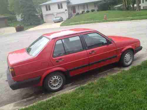 1990 Volkswagen VW Jetta Diesel 1.6 5 speed NON TURBO Red Runs Great Midwest, US $3,500.00, image 2